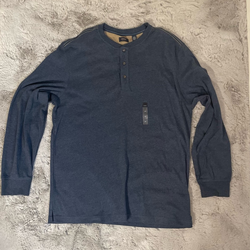 Men's Blue henley Shirt
